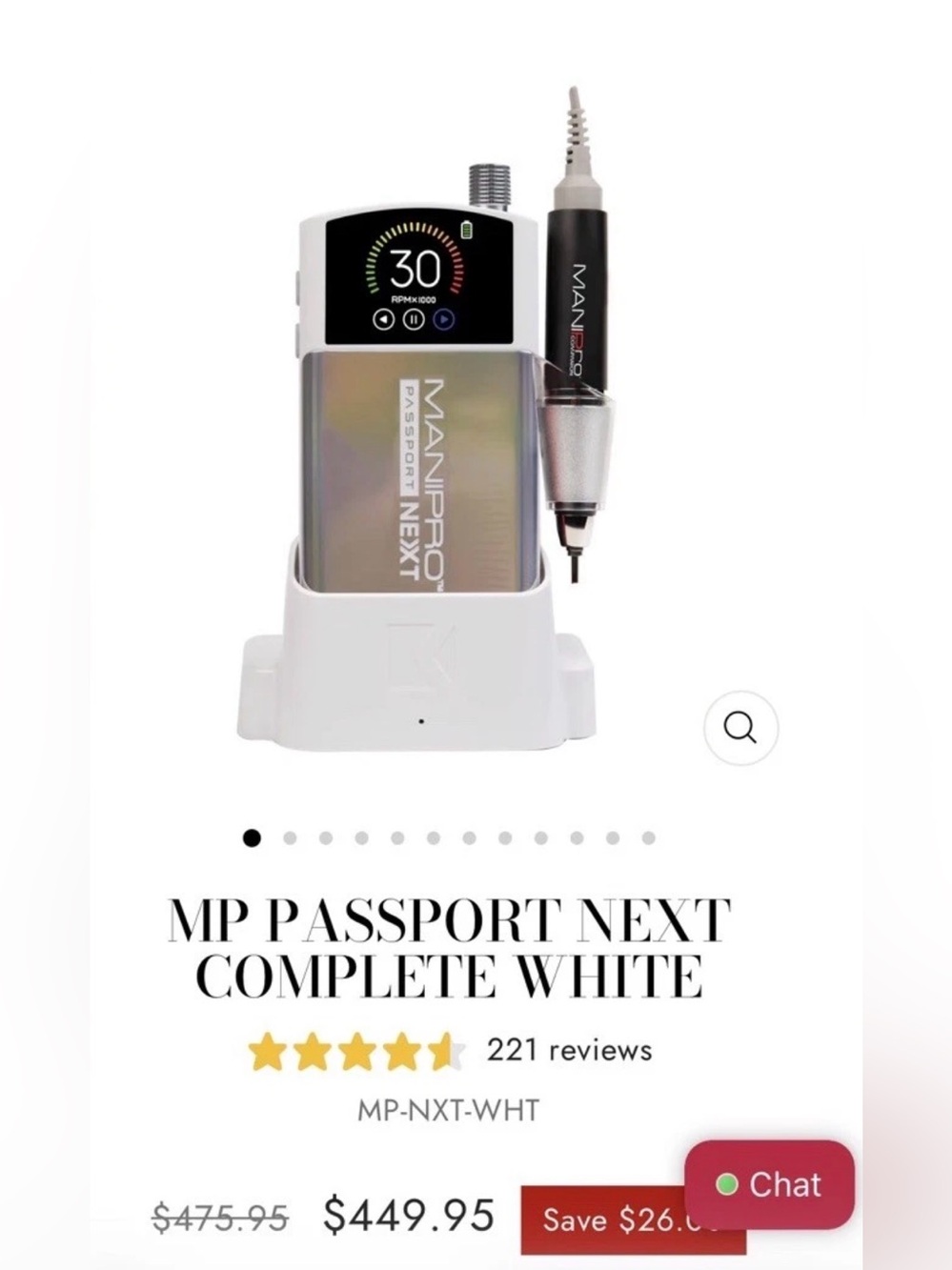 KUPA MANIPro Passport NEXT Professional Nail Drill White/Unicorn